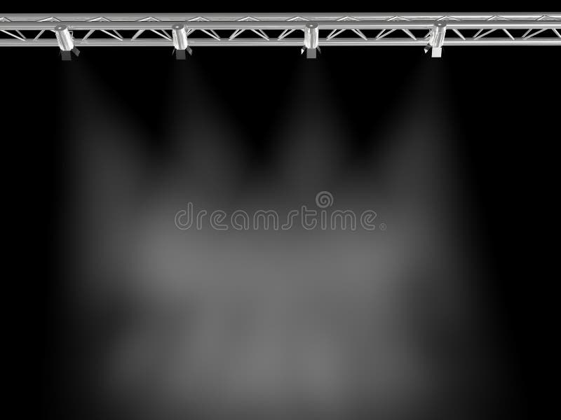 Stage lights silhouette stock illustration. Illustration of equipment