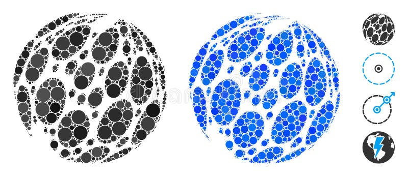 Spotted Abstract Sphere Composition Icon of Circle Dots vector illustration