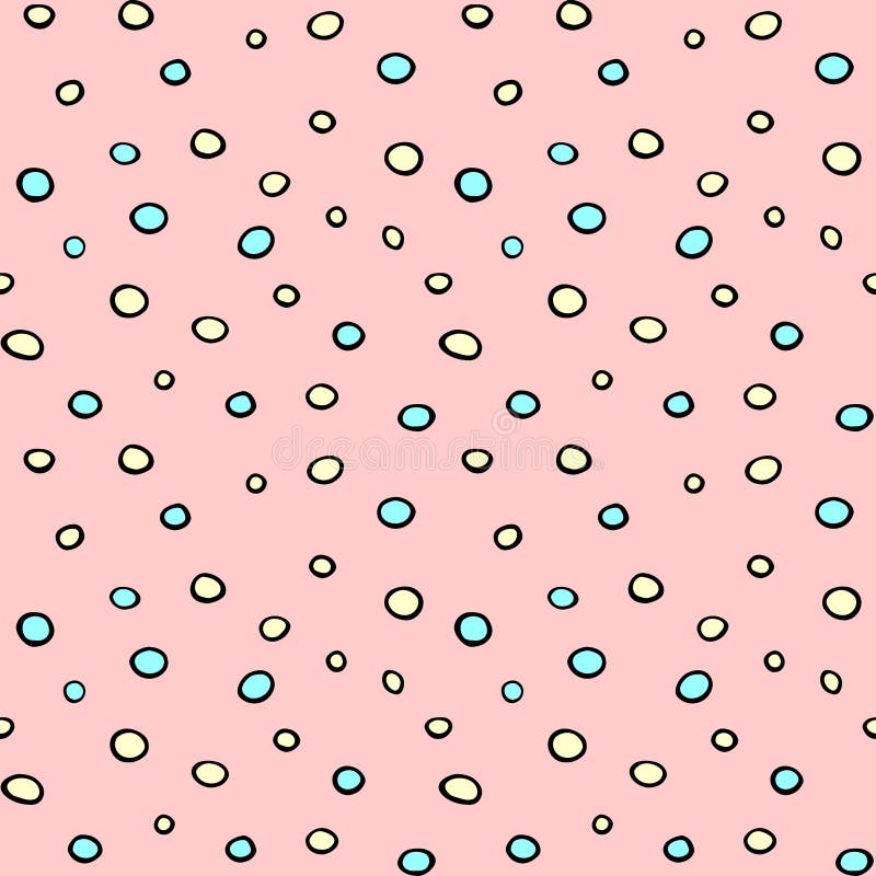 Spotted abstract vector background. Seamless pattern with spots, asymmetric random polka dots, circles, eggs. Design for fabric royalty free illustration