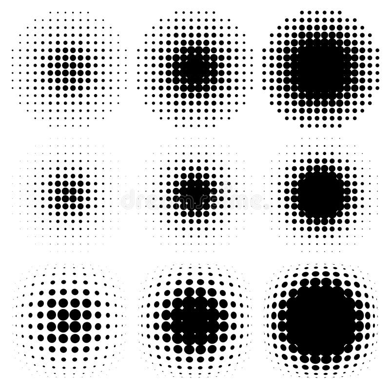 Spotted halftone vector illustration