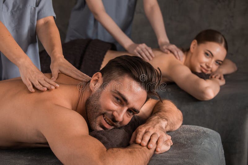 Man Love Back Massage at Spa Stock Image - Image of face, medicine:  211184165