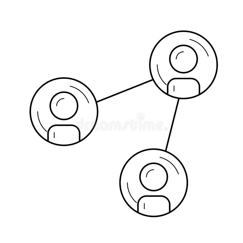Społeczność networking linii ikona royalty ilustracja