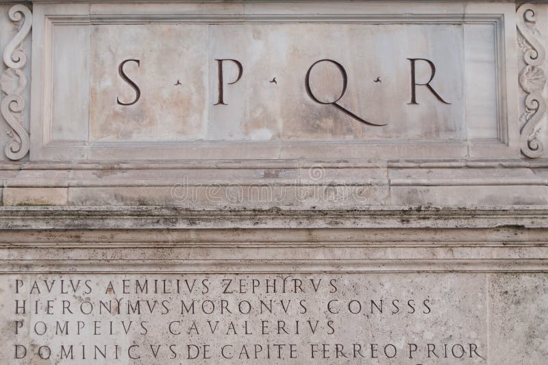 SPQR in the Piazza Campidoglio a