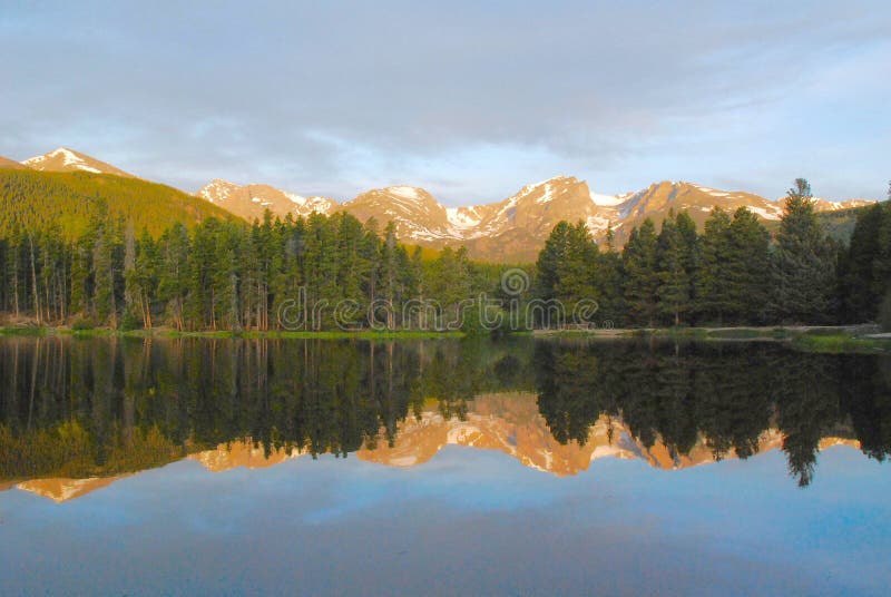 Sprague Lake, Rocky Mountains stock image