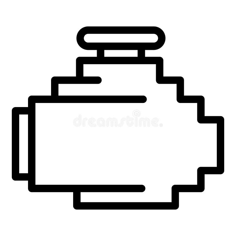 Sprawdź styl konspektu ikony pulpitu nawigacyjnego aparatu ilustracji