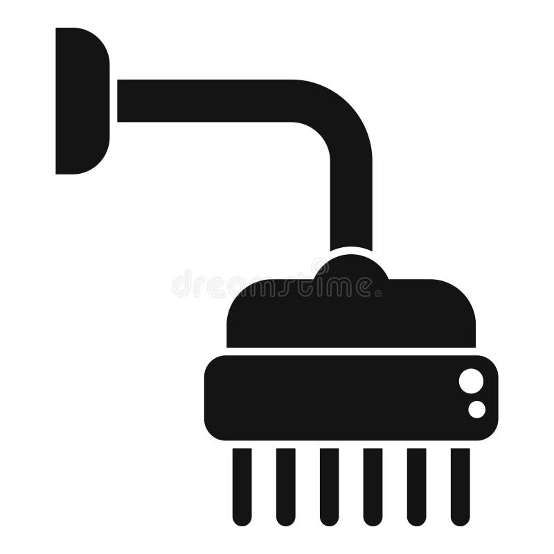 Spray bath drops icon simple vector. Shower head royalty free illustration