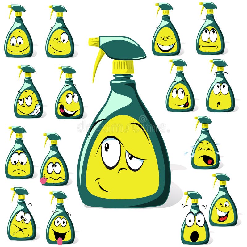 Spray bottle cartoon