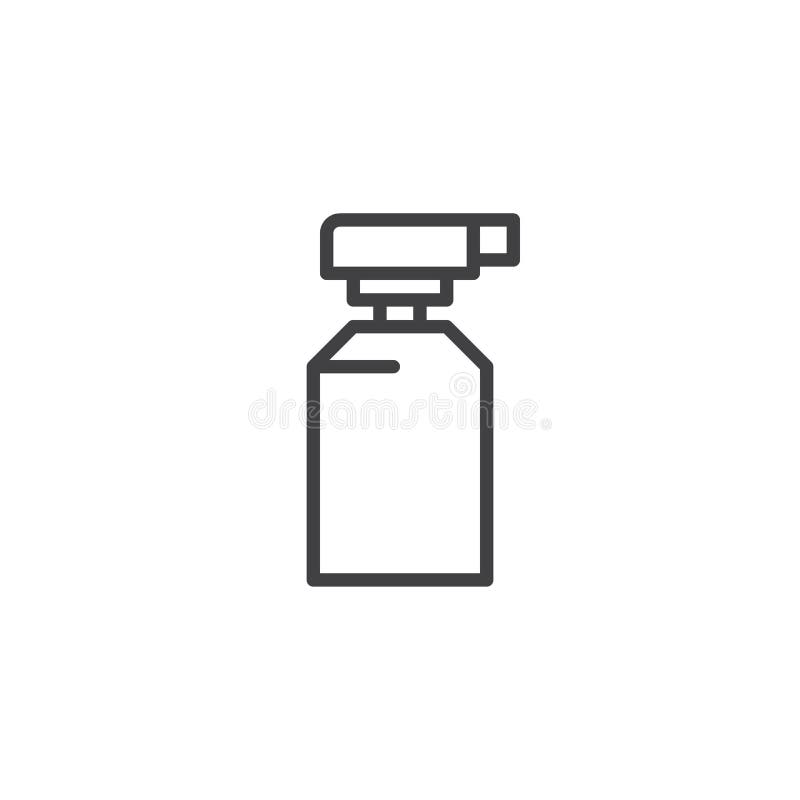 Spray bottle outline icon stock vector. Illustration of dispenser ...