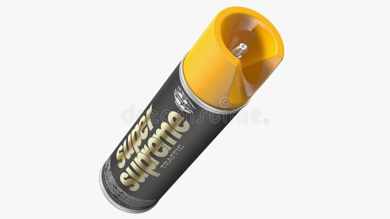 Spray Can with Bold Text and Cap Design royalty free stock image