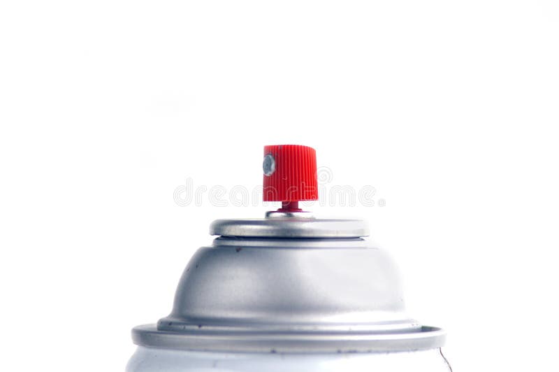 Spray can on white