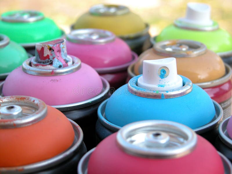 Spray cans stock photo. Image of aerosol, chemical, bottle 317772