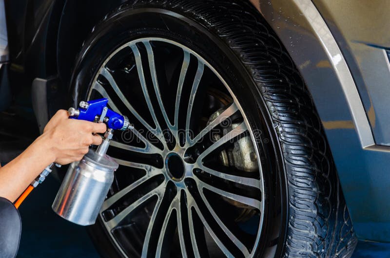 Spray coating wheel royalty free stock photos Spray coating wheel royalty free stock photos
