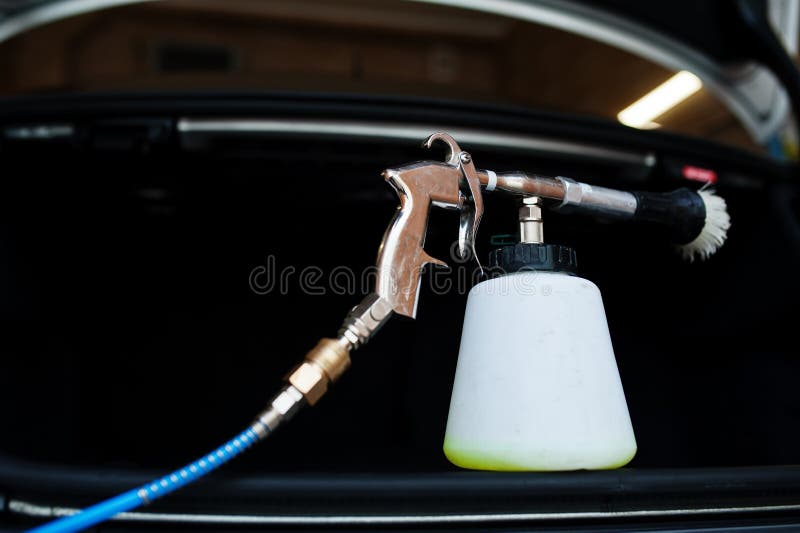 Spray Container or Washing Bottle Liquid for Car Cleaning Stock Photo Image of background