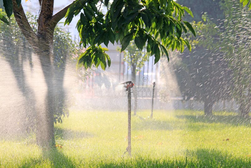 Spray irrigation stock photo. Image of building, china 26096594
