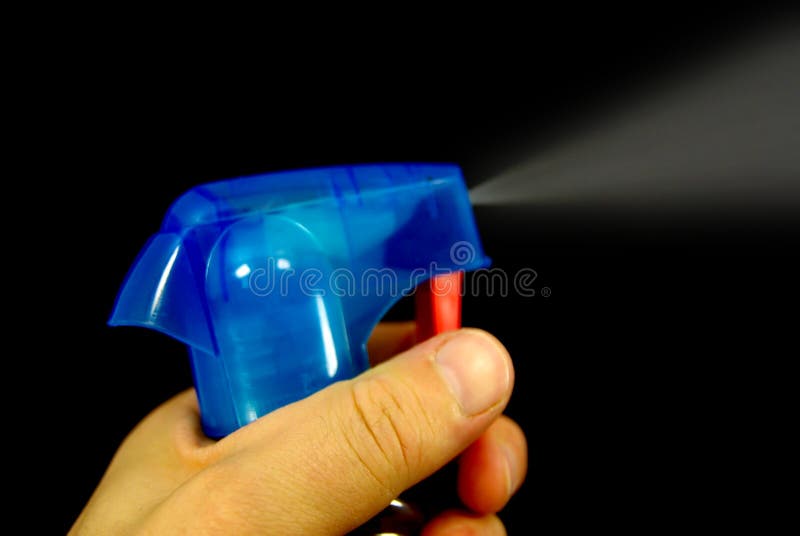 Spray jet stock photo. Image of isolated, black, grabbing 7134922