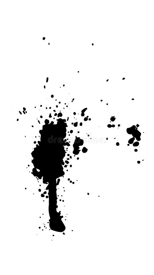 Spray Paint Brush, Splatter Patterns, Texture, Ink Drop on Vector Stock Vector Illustration of