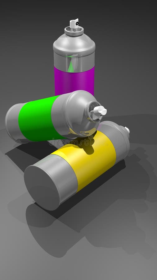 Spray cans stock vector. Illustration of urban, colorful 3247949