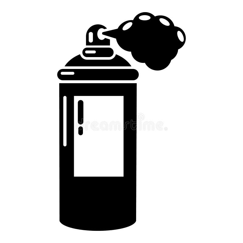 Spray Paint Icon, Simple Black Style Stock Vector Illustration of