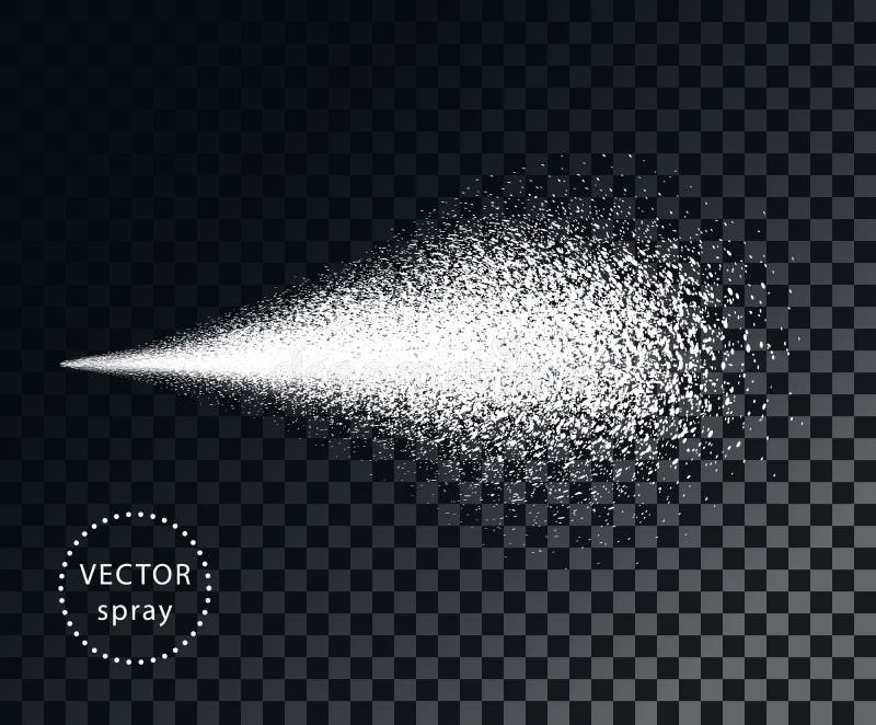 Spray Strumień aerozolowy Proszek do gaszenia wody lub pożaru Element projektu wektorowego wyizolowany na przezroczystym tle royalty ilustracja
