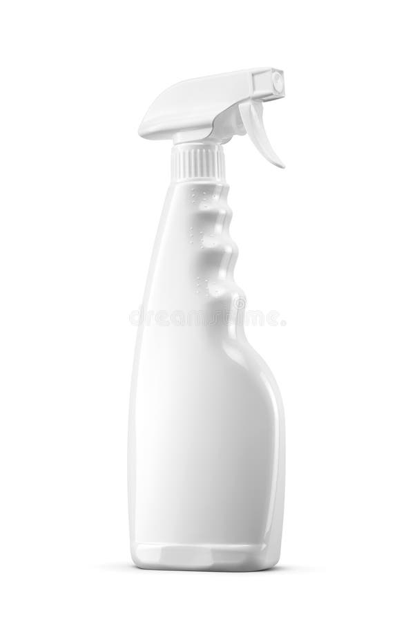 Sprayer bottle with trigger for detergents and cleaning liquids isolated on white stock photography