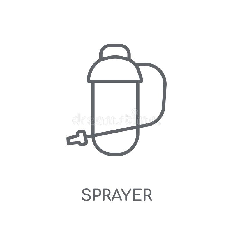 Sprayer Linear Icon. Modern Outline Sprayer Logo Concept on Whit Stock ...
