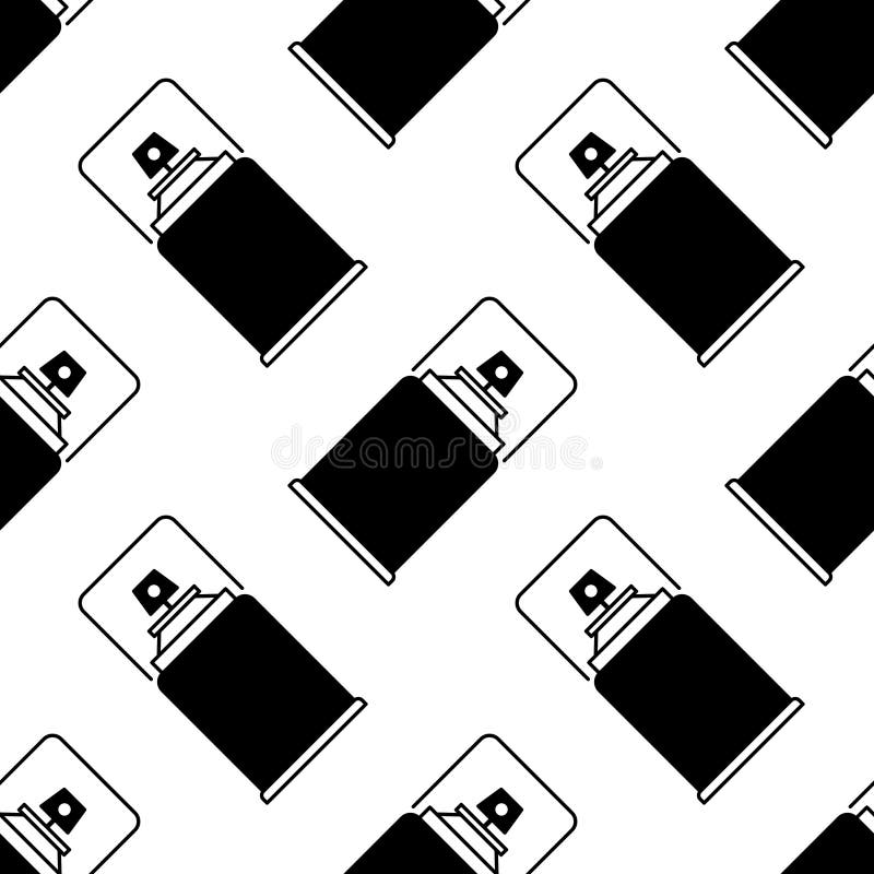 Sprayul de fond poate închide înclina neagră vector illustration