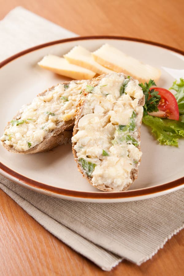 The Spread of Beer and Cheese with Anchovy Paste Stock Photo Image of