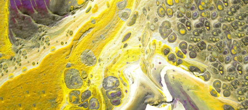 Spread-out acrylic paint. Abstract background, made in the technique of fluid art. Fashionable colorful background in royalty free stock photos