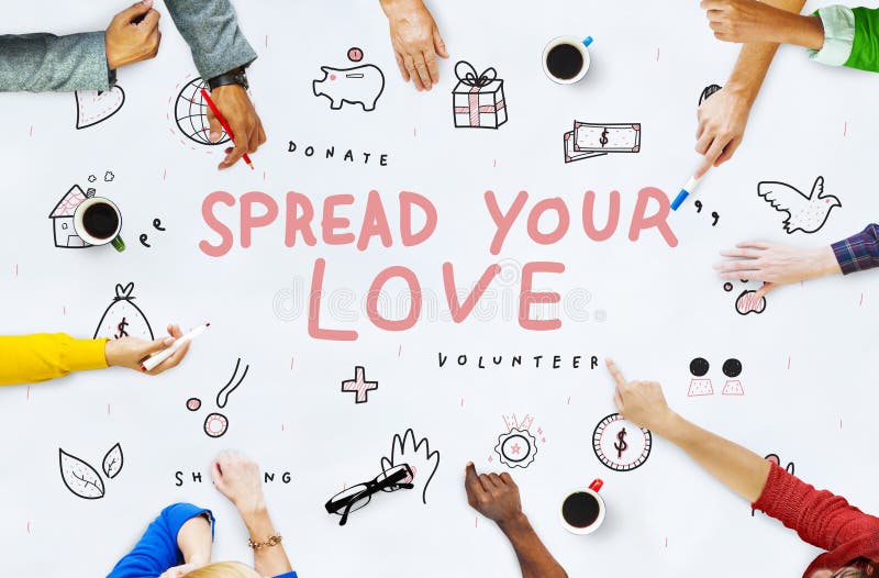 Spread Your Love Donations Charity Support Concept royalty free stock image