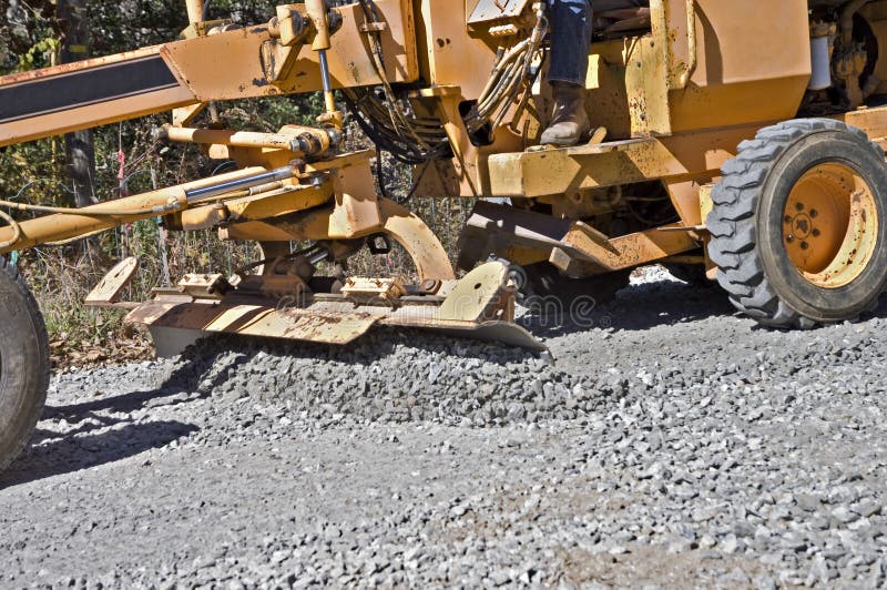 Gravel spreader stock image. Image of copy, flat, flattening 20495367
