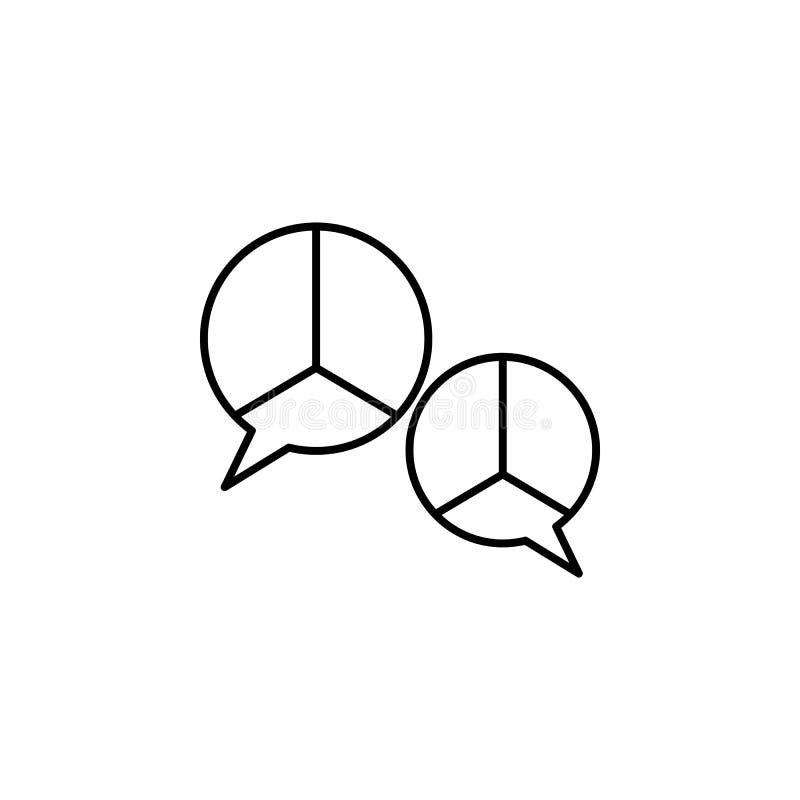 Sprechen Sie über Frieden auf Erdikone Element der Friedensikone für bewegliche Konzept und Netz apps Dünne Linie sprechen über F vektor abbildung
