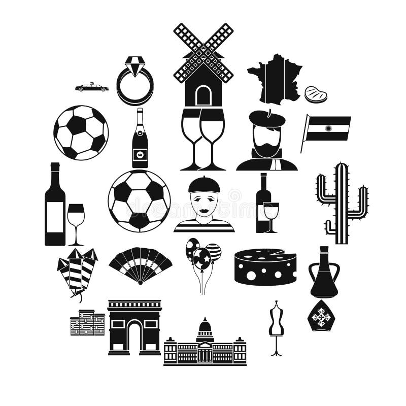 Spreel ikony ustawiać, prosty styl ilustracja wektor Spreel ikony ustawiać, prosty styl ilustracja wektor