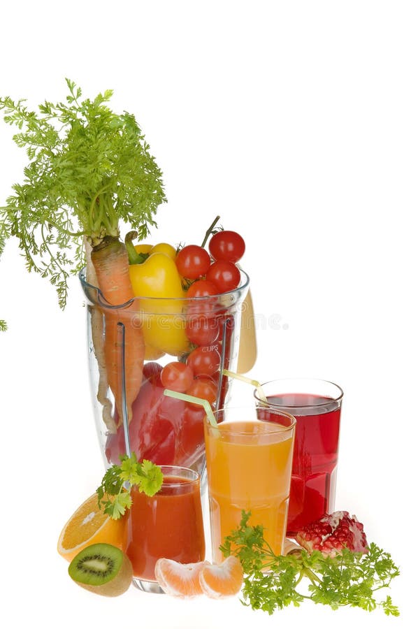 Spremute della verdura e della frutta immagine stock Spremute della verdura e della frutta immagine stock