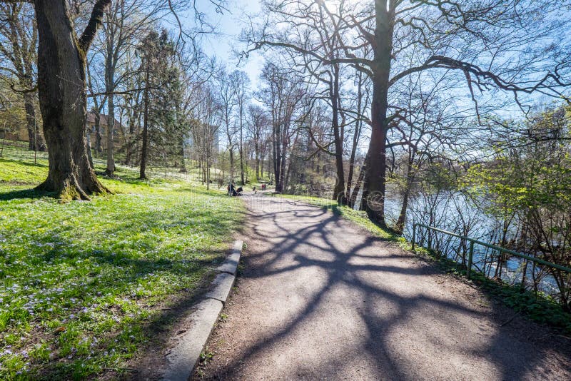 Spring atmosphere in Norrköping, Sweden stock photography Spring atmosphere in Norrköping, Sweden stock photography