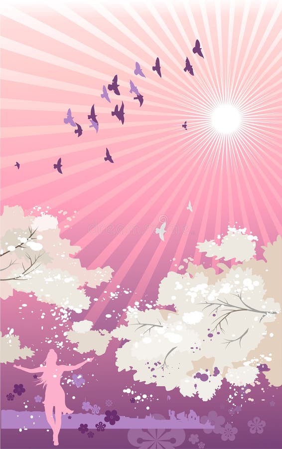 Spring background stock illustration