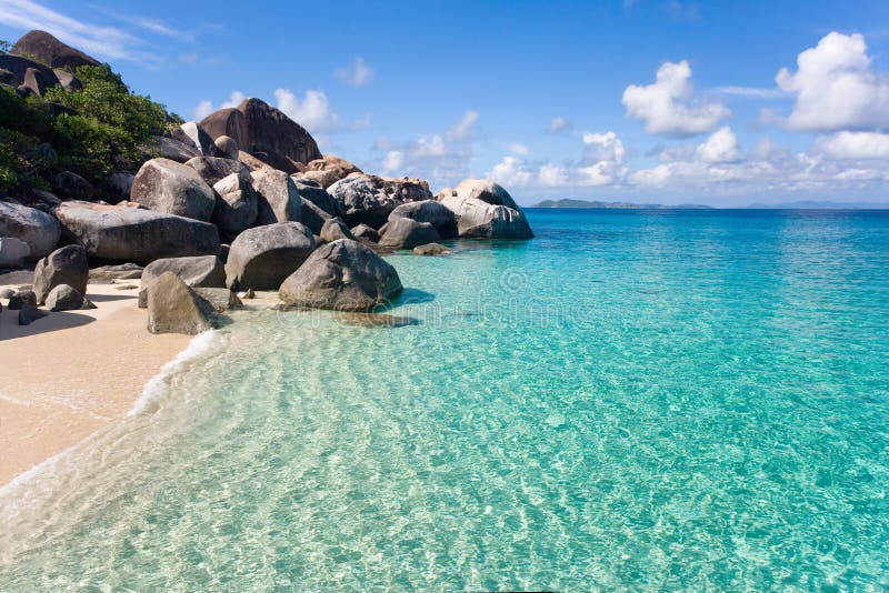 Spring bay tropical beach in the virgin islands