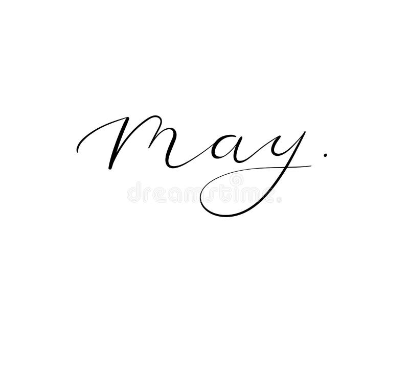 May In Calligraphy