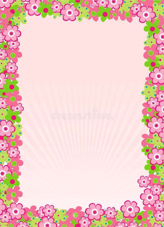 Floral border stock vector. Illustration of flower, pattern - 7450600