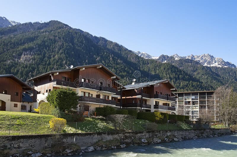 Spring in Chamonix Mont Blanc royalty free stock photo