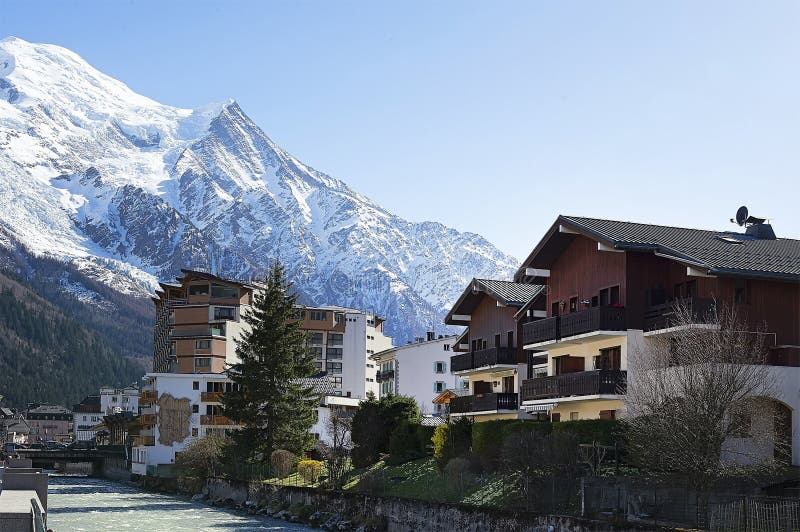 Spring in Chamonix Mont Blanc stock images