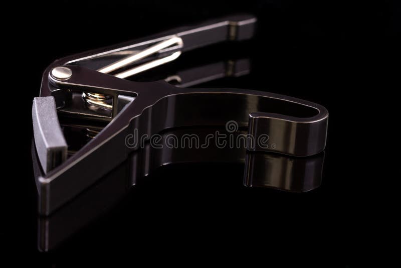 Black Guitar Spring Clamp Capo Stock Photos Free & RoyaltyFree Stock