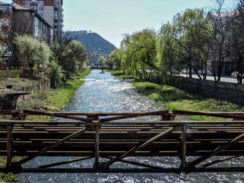 Spring day in Resita, Romania stock image Spring day in Resita, Romania stock image