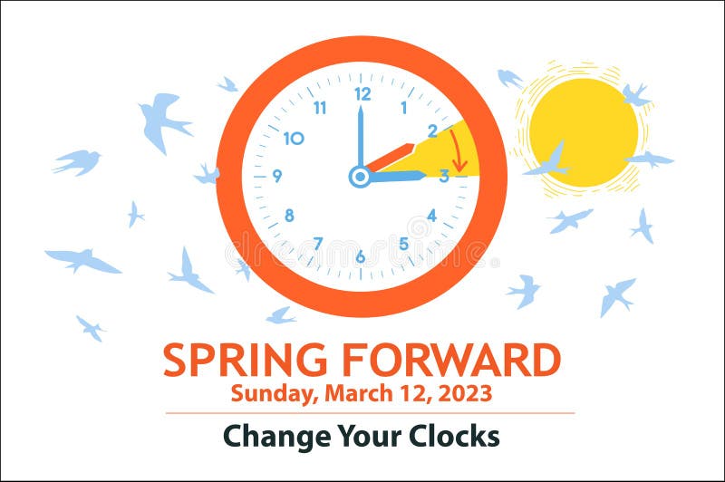 Daylight Saving Time. Clock Set To an Hour Ahead March 12, 2023 Stock  Vector - Illustration of march, line: 248528525