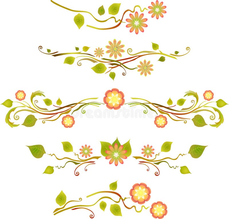 Spring floral decorative ornament