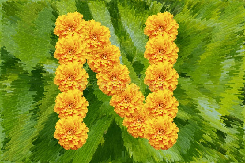 Letter N Flower Alphabet Stock Illustrations 989 Letter N Flower