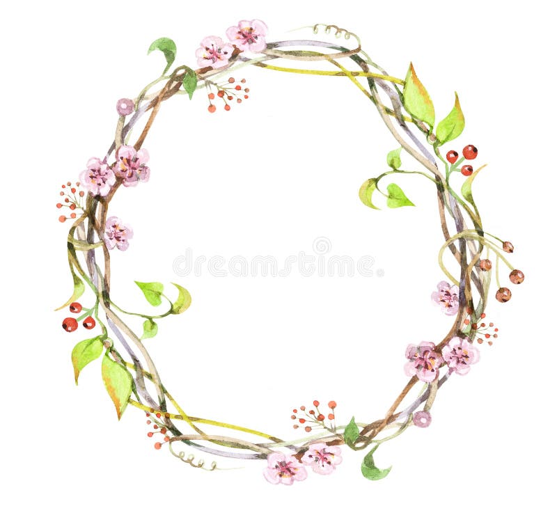 Spring flower wreath.