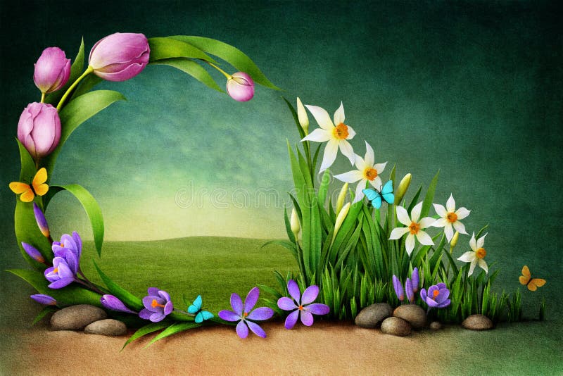 Spring flowers stock illustration