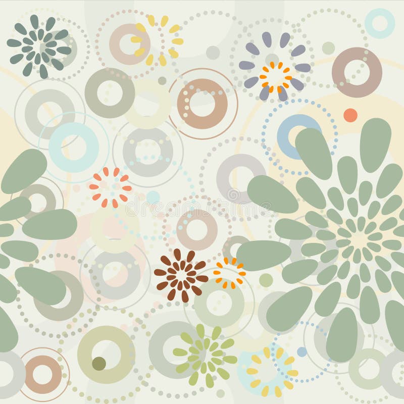 Spring Garden. Abstract flowers - seamless pattern royalty free illustration