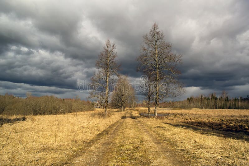 Spring Landscape. Eastern Europe Stock Photo - Image of europe, dirt ...