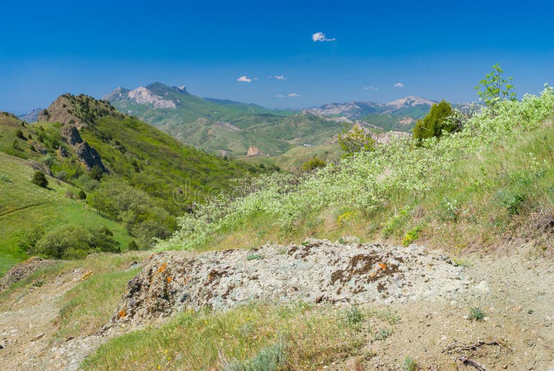 Spring landscape in Kara-dag natural reserve royalty free stock image Spring landscape in Kara-dag natural reserve royalty free stock image